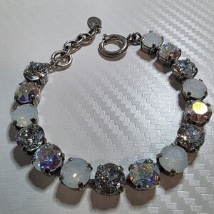 Catherine Popesco Crystal Bracelet Silver Tone